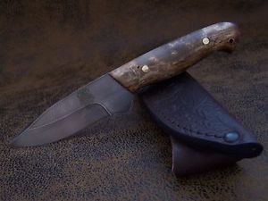EXKLUSIVES CUSTOMS Zlatoust Damast Messer Outdoor / Jagdmesser 180 Lagen HRC-60