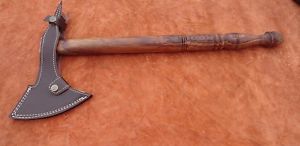 Axt High Carbon Stahl mit Scheide handgeschmiedet Wikinger mit Hand geschnitzt