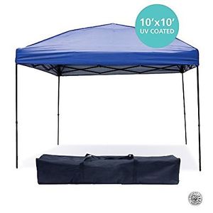 Pop Up Canopy Tent 10 x 10 Feet, Blue - UV Coated, Waterproof Outdoor Party