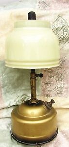 TILLEY TABLE LAMP PORK PIE VINTAGE VERY FINE GLASS GLOBE & ONION- TANK SOUND