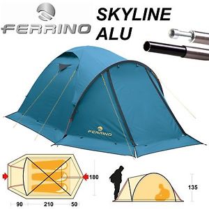 FERRINO SKYLINE ALU 3 tienda de campaña Trekking Scout Aluminio 91186