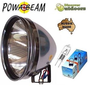 NEW Powabeam 245mm Pro P/Lite 12v 100Watt QH Spotlight + Extra Globe - Hunting