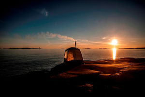 Mobile Sauna MB 10 «Aquarium» 1 Fenster + Ofen