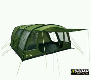 Urban Escape 6 Man Inflatable Tent - 2 Bedrooms 2 Doors Double Skin Tunnel Style