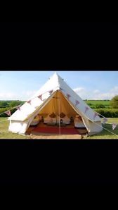 Brand New 4 Metre Canvas Bell Tents For Sale