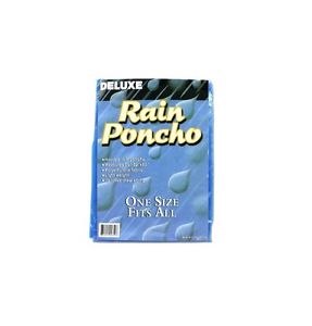 Hooded Rain Poncho Lightweight Single Layered and Made of Polyethylene Fabric