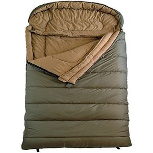 Queen Size Sleeping Bag Camping Outdoor Hiking Sack Pillow Sleepover Bed Green