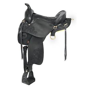 King Series Endurance Saddle 15 1/2" Black Sporting Good Outdoor Equestrian Pet