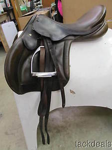 Black Country Vinici Jumping Eventer Saddle 17" M Brown Lightly Used