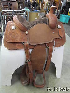 Calvaga Hand Made USA Roping Saddle 14" NEW Never Used