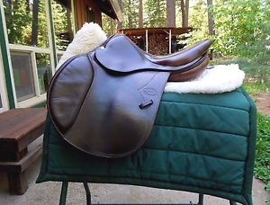 15" DEVOUCOUX HAURRA Childs Full Calfskin jump saddle - RARE! Retail $5500+