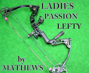 LEFT HAND LADIES   MATHEWS PASSION COMPOUND BOW 50LBS *SHIP WORLD WIDE*