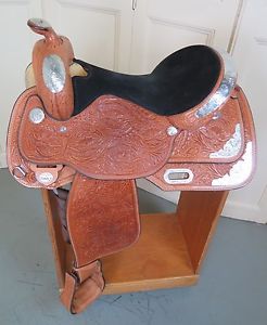 15.5" Circle Y Western Equitation Show Saddle, Breast Collar, Bridal, Padded Bag