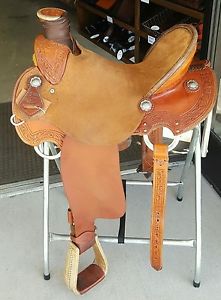 Used Jays Custom 16" Lady Wade Ranch Saddle Hermann Oak Roughout FQH Bars