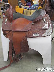 Circle Y Floral Filigree Silver Show Saddle 16" Used