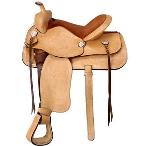Tough-1 Saddle Western King Series Show King II Suede 14" Light KS2534