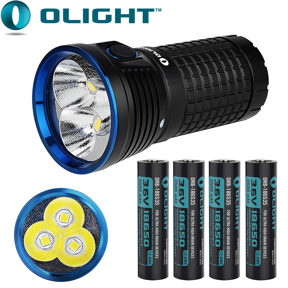 OLIGHT X7 Marauder 9000 lumen 3xCree XHP70 CW LED Flashlight w/ 4x18650 Holster