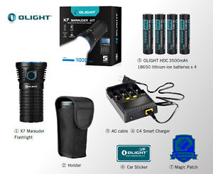 New Olight X7 Marauder 9000Lm 6 Modes 3 x Cree XHP70 LED  Flashlight - Set
