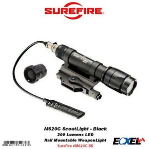 Surefire 200 Lumens LED Scoutlight (DC), Black #M620C-BK