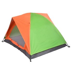 10X(Folding Double-Layer Waterproof 2 Persons Tent Orange+Green)