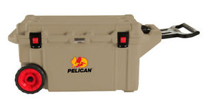 Pelican ProGear Deluxe Cooler Ice Chest 80qt 80 Quart Tan w/ Wheels