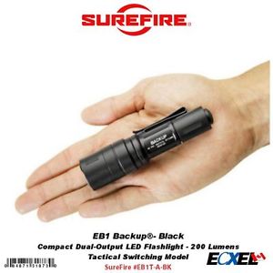 Surefire Backup, Black, Dual-Output LED Flashlight #EB1T-A-BK