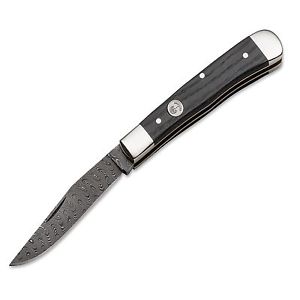 Böker Trapper Classic Damast Taschenmesser Damast Mooreiche