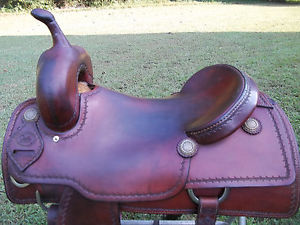 Cutting Saddle/ Custom Coats Saddlery Tall Cutter 17 Inch Hard Seat