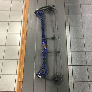 MATHEWS TRG 7 BLUE COMPOUND BOW 60LB 28.5 DRAW RIGHT HAND FREE SHIPPING