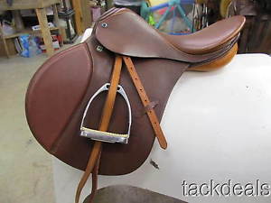 Stubben Siegfried English AP Saddle & Fittings Used 1X 17" 32cm Wide Tree