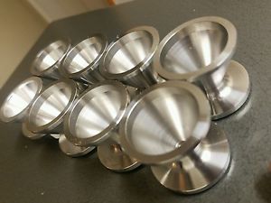 Set of (12) 1.375" OD Dry Storage Cups D Cell Maglite STAINLESS STEEL 316L