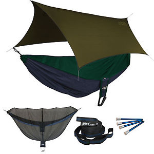 ENO Reactor OneLink Sleep System - Navy/Forest Hammock With Olive Profly