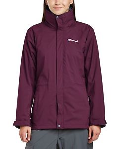 Berghaus Women's Calisto Long 3 in 1 Jacket Cerise Noire-Cerise Noire Size 10