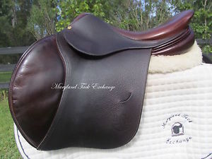 17" BRUNO DELGRANGE PARTITION french close contact jumping saddle 4A flaps-2006