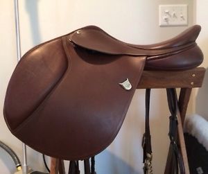 17.5 Inch Bates Close Contact English Saddle-Long Flap
