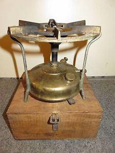 Vintage Primus A/B OPTIMUS No.100 Brass Camp Stove Sweden Made w/Case