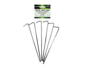 Metal Tent Pegs Set A Great Addition to Any Tent Box or Bag Colors Silver