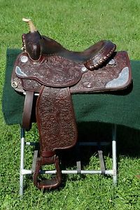 CIRCLE Y  16"  WESTERN EQUITATION SADDLE ~ GORGEOUS SILVER ~ WELL CARED FOR!