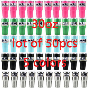 50pcs 5Colors 30oz Yeti  Rambler Cooler Tumbler Stainless Steel Cup Coffee Mug