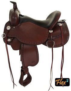 Circle Y 16" Alpine Flex2 Trail w/ Brown Apache Seat --Full  Quarter Horse Bar