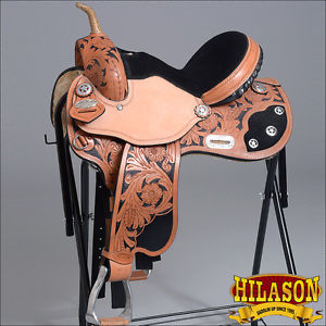 TT203BK1 14" HILASON WESTERN FLEX TREE BARREL RACING TRAIL RIDING HORSE SADDLE