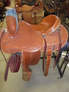 15.5"  USED J. STEAD MODIFIED ASSOCIATION RANCH WESTERN SADDLE  3 997 1