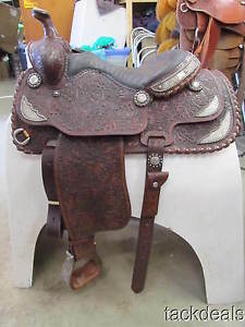 Ryons Show Saddle Vogt Sterling Silver & Diablo Stirrups Collectible Condition