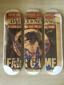 Supreme dash snow saddam 3x lot deck set fw16 artist skateboard skate box logo s