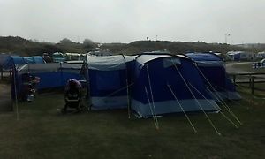skandika Nimbus 12 Person/Man XL Group Tent 4 Sleeping Cabins 2 Entrances