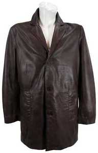 David Moore Homme Manteau en cuir Court Nappa agneau couleur moka NEUF 8648