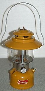 Coleman Adjustable two mantle Lantern Model 228F 1972 Gold