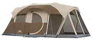 6 Person 2 Room Weathermaster Vented Cool Air Port Screened Cabin Camping Tent