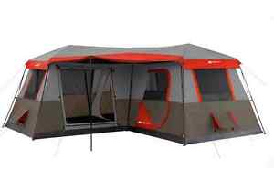 Ozark Trail 12 Person 3 Room L-Shaped Instant Cabin Tent Outdoor Camping Family