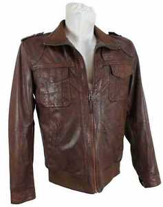 David Moore Veste En Cuir Pour Hommes véritable Blouson Nappa agneau whisky 9020